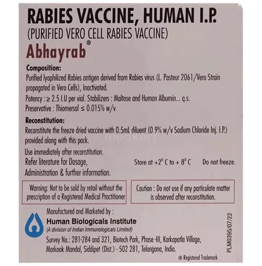abhayrab injection 0.5 ml